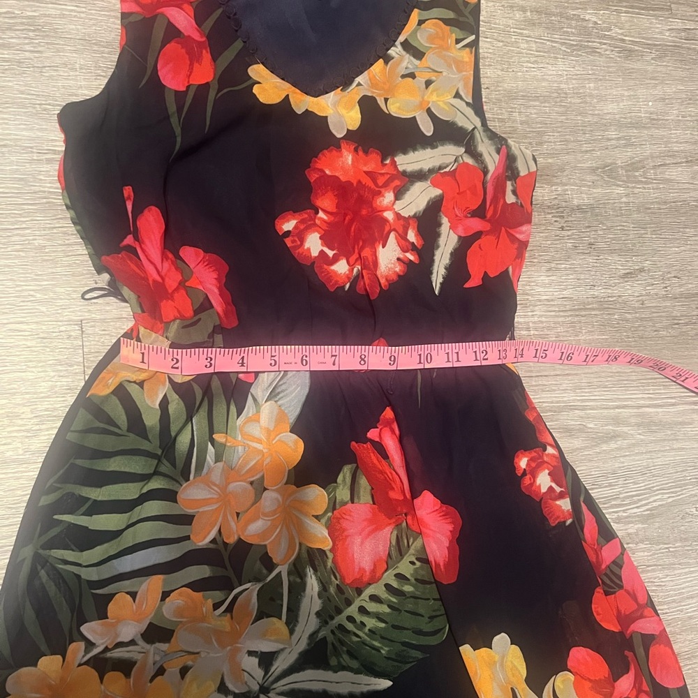 Apt. 9 High Low Floral Dress - Navy and Orange - Picture 10 of 13